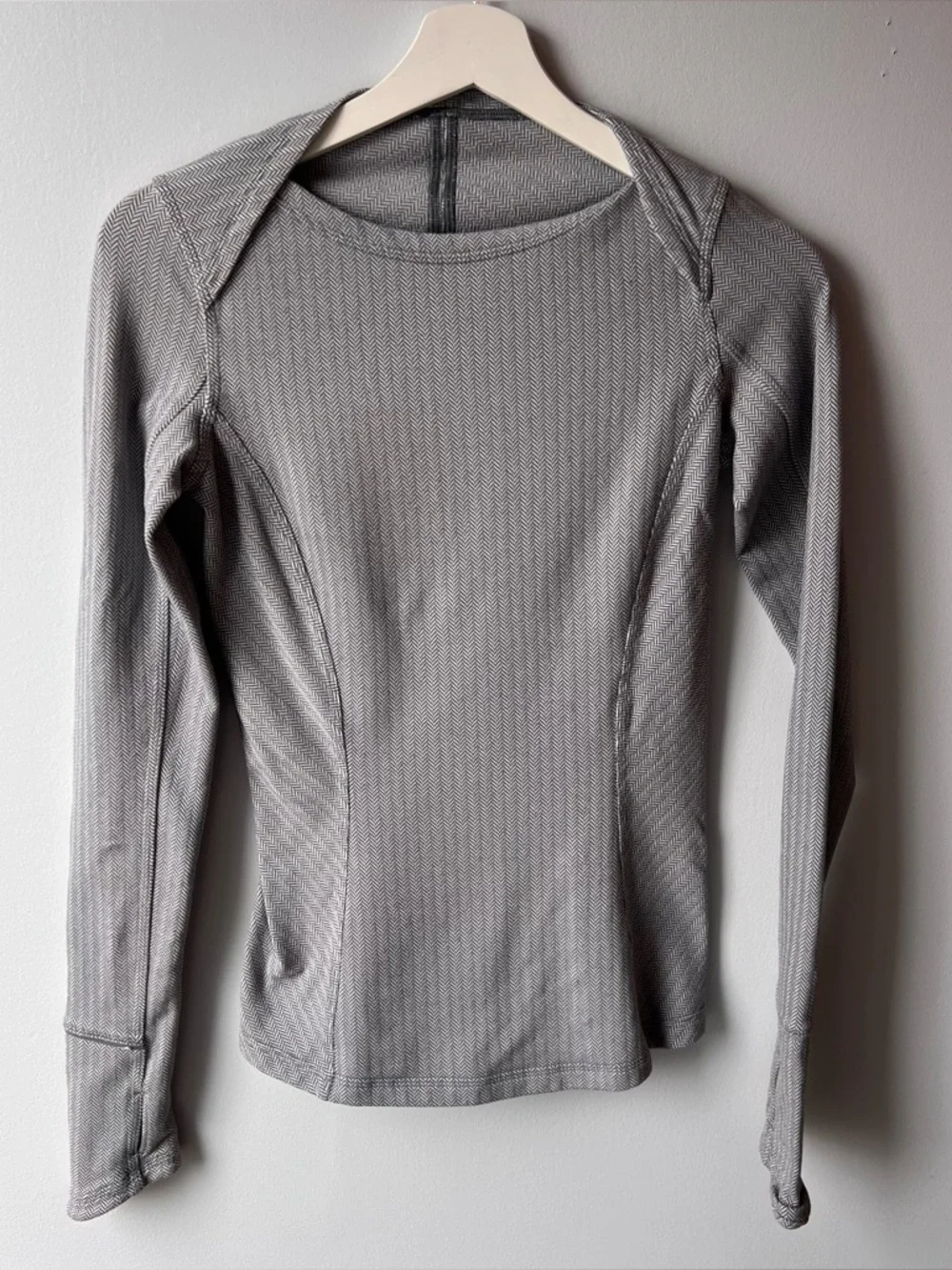 Lululemon Kanto Catch Me Long Sleeve Top Running Grey Size 4 Women’s - Picture 5 of 14